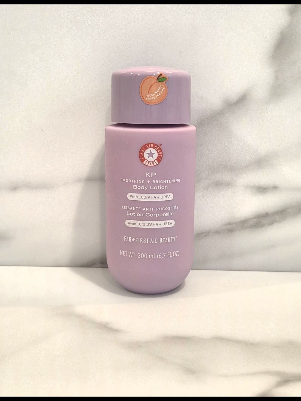 First Aid Beauty KP Smoothing + Brightening Body Lotion Fresh Peach 200ml - NEW